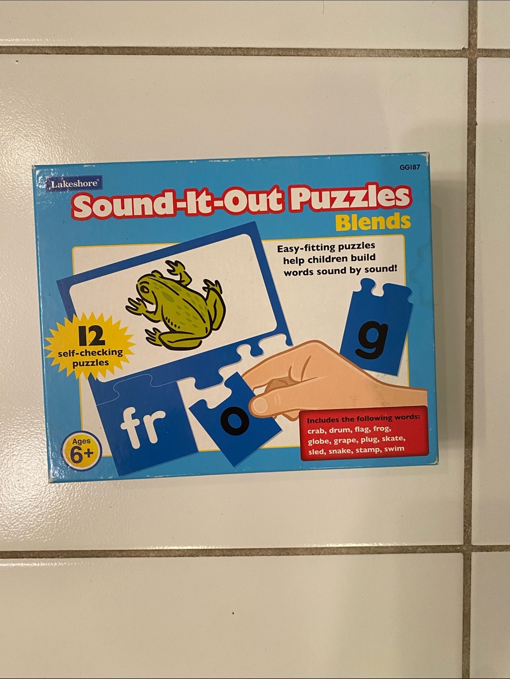 Lakeshore Sound-It-Out Puzzles Blends - Blue